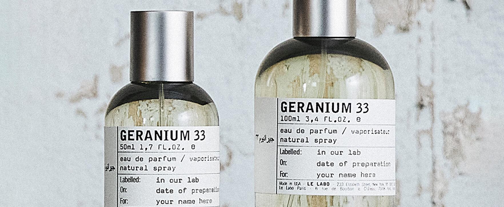 “Geranium 33” - New Handmade Unisex Perfume by Le Labo
