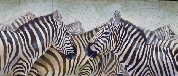 From my Zebras paintings: `Black & White in the unified field` 80x190cm. Acrylic on canvas.    www.shimoni-m.com