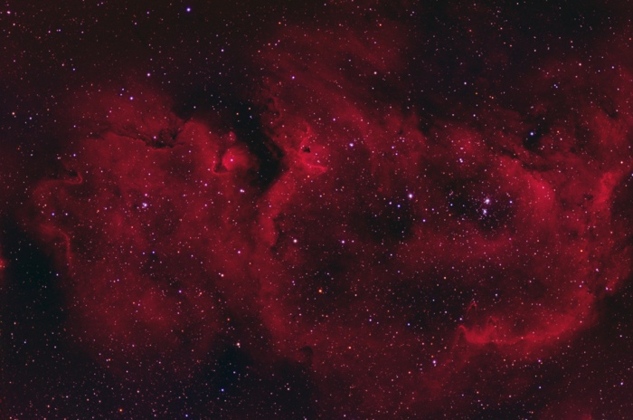 Der Seelennebel IC 1848 im Sternbild Kassiopeia im Perseus-Arm unserer Milchstraße. Gleich neben dem Herznebel (Grüße an Santalum).