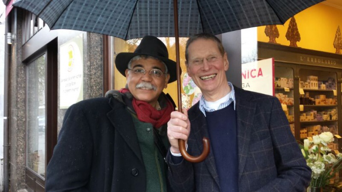 Experten im Regen, Herr Benchaabane mit Herrn Wigger