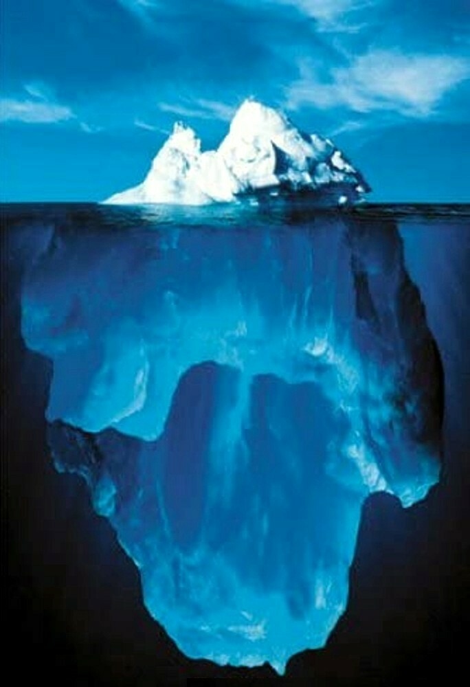 Sometimes you have to look at the whole picture not just the tip of the iceberg ...