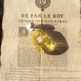 Das Parfum soll an den Sonnenkönig erinnern. Seine Hersteller kommen aus Marly. Da hatte Louis XIV eine Anlage mit Park und Pavillons. Davon ist nichts mehr geblieben. Zwei berühmte Pferdestatuen aus dem Park sind im Louvre ausgestellt, in der Cour Marly.